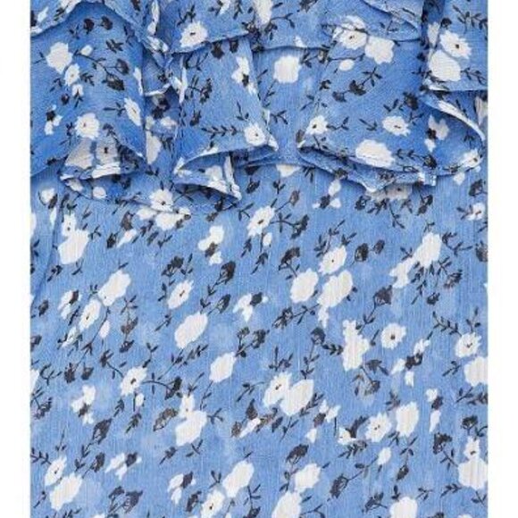 Majorelle quincy midi dress in blue ditsy size xs - Picture 2 of 10